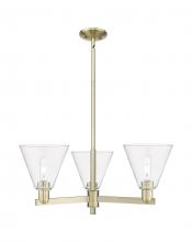 Innovations Lighting 716-3CR-AB-GBC-82 - Berkshire Glass - 3 Light - 30 inch - Antique Brass - Stem hung - Pendant