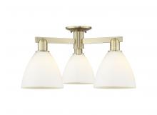 Innovations Lighting 716-3F-AB-GBD-751 - Bristol - 3 Light - 25 inch - Antique Brass - Semi-Flush Mount