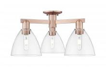 Innovations Lighting 716-3F-AC-GBD-752 - Bristol - 3 Light - 25 inch - Antique Copper - Semi-Flush Mount