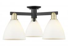Innovations Lighting 716-3F-BAB-GBD-751 - Bristol - 3 Light - 25 inch - Black Antique Brass - Semi-Flush Mount