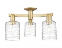 Innovations Lighting 716-3F-BB-G1113 - Cobbleskill - 3 Light - 23 inch - Brushed Brass - Semi-Flush Mount