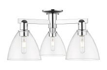 Innovations Lighting 716-3F-PC-GBD-752 - Bristol - 3 Light - 25 inch - Polished Chrome - Semi-Flush Mount