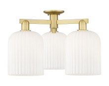 Innovations Lighting 716-3F-SG-G559-8GWH - Bridal Veil - 3 Light - 26 inch - Satin Gold - Semi-Flush Mount