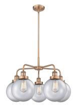 Innovations Lighting 916-5CR-AC-G202-8 - Whitney - 5 Light - 27 inch - Antique Copper - Chandelier