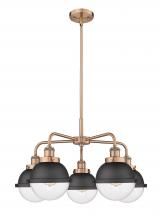 Innovations Lighting 916-5CR-AC-HFS-62-BK - Ballston Urban - 5 Light - 26 inch - Antique Copper - Chandelier