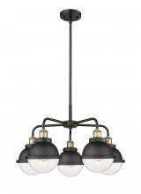 Innovations Lighting 916-5CR-BAB-HFS-62-BK - Ballston Urban - 5 Light - 26 inch - Black Antique Brass - Chandelier