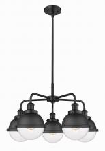 Innovations Lighting 916-5CR-BK-HFS-62-BK - Ballston Urban - 5 Light - 26 inch - Matte Black - Chandelier