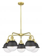 Innovations Lighting 916-5CR-SG-HFS-62-BK - Ballston Urban - 5 Light - 26 inch - Satin Gold - Chandelier