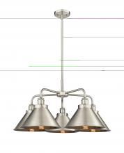 Innovations Lighting 916-5CR-SN-M10-SN - Ballston Urban - 5 Light - 27 inch - Satin Nickel - Chandelier