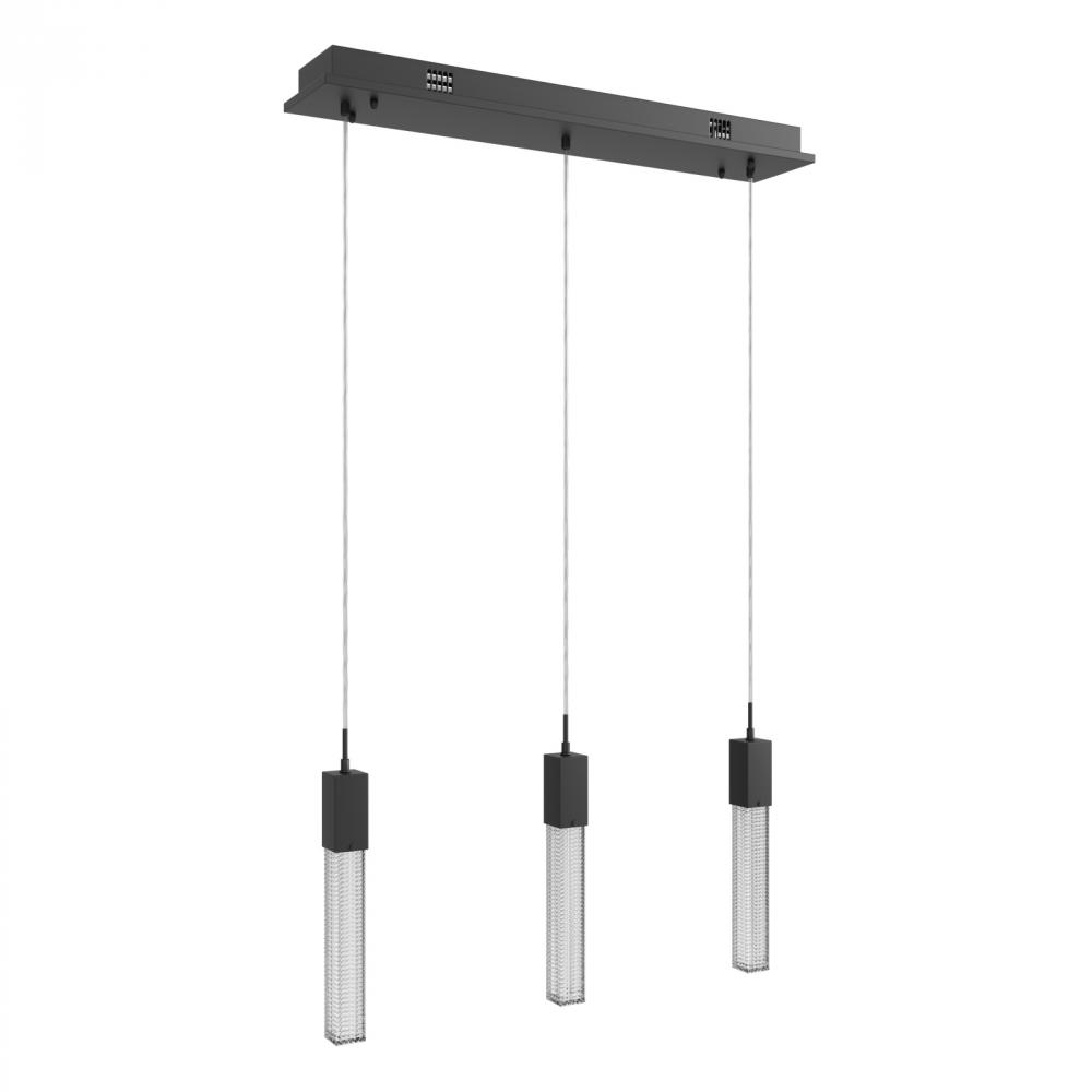 Boa Collection Black 3 Light Pendant Fixture