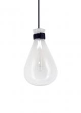 Avenue Lighting HF8188-WHT - Del Mar 12" Pendant in Black with Gradient White Glass