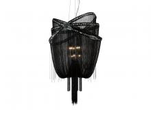 Avenue Lighting HF1610-BLK - Wilshire Blvd. Collection Black Steel Chain Foyer Hanging Fixture