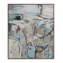 Renwil OL2144 - Roseline 50" Wide Canvas Art with Wood Frame, Walnut