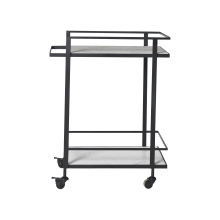 Renwil TA496 - Colton Indoor Iron Bar Cart, Matte Black