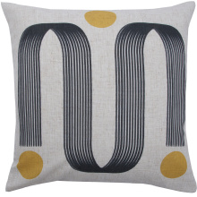 Renwil PWFL1060 - Turin 20 x 20 Indoor Pillow, Black