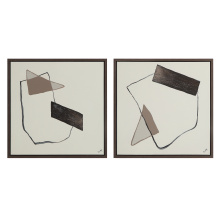 Renwil OL2142 - Lacadie 30.1" Wide Canvas Art with Wood Frame, Dark Brown