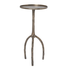 Renwil TA488 - Dunn Indoor Cast Aluminum Side Table, Antique Brass