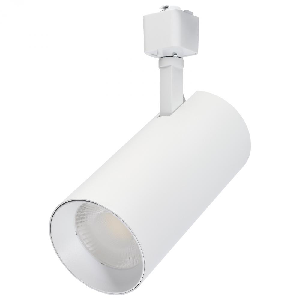 30 Watt LED Track Head; 36 Degree Beam Spread; 5 CCT Selectable; Matte White Finish