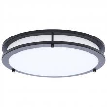 Nuvo 62/1976 - Glamour; LED 13 Inch Flush Mount; Black Finish; 27K/3K/35K/4K/5K CCT Selectable