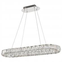 Nuvo 62/2443 - Asher; LED 36 Inch Oval Pendant; Polished Nickel Finish; K9 Crystal