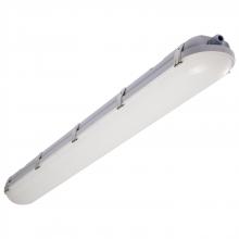 Nuvo 65/837 - 40/50/60 Watt LED 4 Foot Linear Vapor Proof Fixture; 3K/4K/5K CCT Selectable; 120-347 Volt; Gray