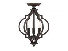  M60055ORB - 3-Light Convertible Semi-Flush or Pendant in Oil Rubbed Bronze